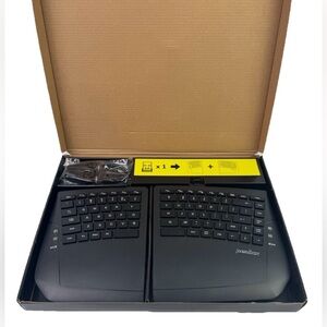 Perixx PERIBOARD-624B US, Wireless Ergonomic Split Keyboard - Up 30 Ft Separatio